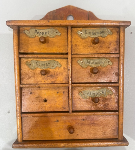 Antique wooden spice - wooden,
