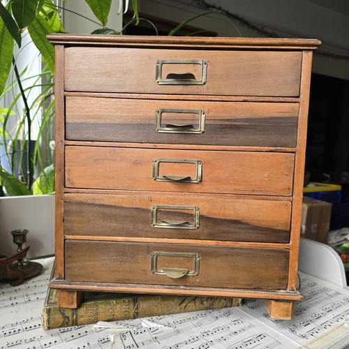 Vintage wooden filing cabinet - vintage,