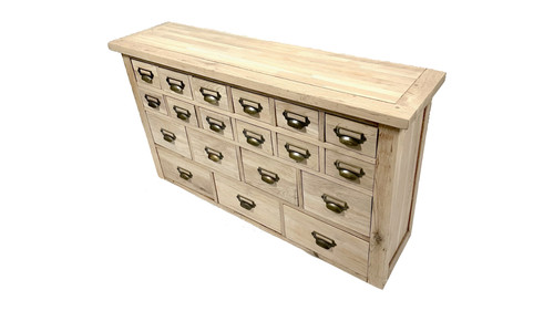 Solid oak apothecary cabinet - solid,