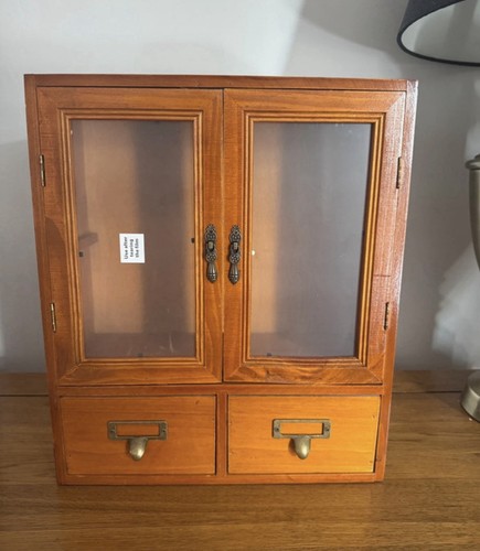 Wooden display cabinet glass - wooden,