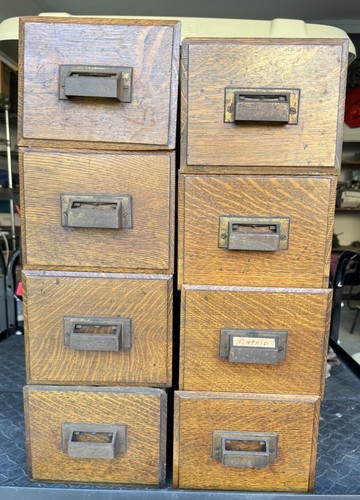 Antique oak apothecary - oak,