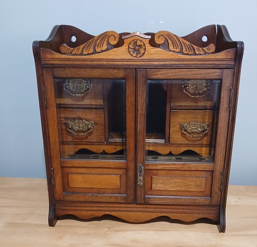 Antique oak victorian smokers - oak,